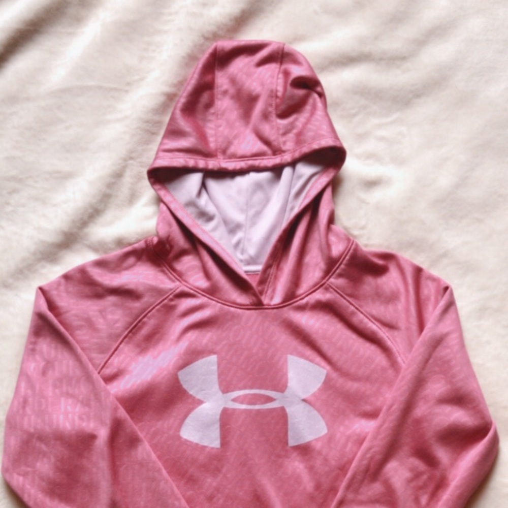 Pink under armour hoodie
